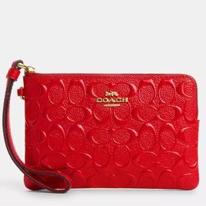 NWT Red Coach Wristlet